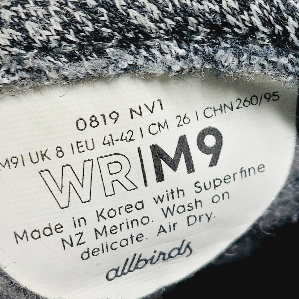 Allbirds Gray Wool Lace Up Comfort Running Walking Athletic Sneakers D824 - Picture 10 of 11